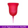 Reusable high quality real medical silicone material women menstrual cup for wholesale