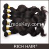 22 Inch Brazilian Virgin Hair Boby Wave Style Natural Black 100g/pack