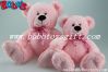 Pink Plush Stuffed Toy Sitting Soft Teddy Bears With Ribbon