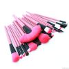 24 Pieces Makeup Brush Set Pink Color