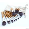 11 Pieces Bamboo Handle Makeup Brush Set