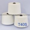 100% polyester spun yarn in raw white virgin T40S