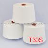 100% polyester spun yarn in raw white virgin T30S