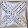 China new product health embossed faux leather 3d wall tiles