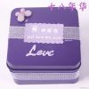 2014 creative craft rose flower gift collocate candy tin box