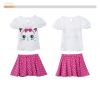 Baby girl's cartoon clothing suits T-shirts and skirts