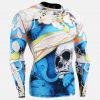 Custom Rash Guard Men Sublimation Printed Wholesale Spandex Bjj Rash Guard Surfing Diving Rashguard Compression Shirts