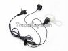 Air tube earpiece with finger PTT for two-way radio