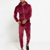 Latest design wholesale custom velour tracksuits men