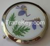 wholesale -promotion /fashion/metal / cosmetic /pocket /compact /makeup mirror flowers mirror gift /present