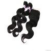 100% Virgin Hair Body Wave 1pc Lace Closure With 2 Bundles hair weave