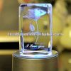 3D engraved crystal cube for special promotional gift