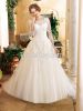 2014 New Custom Made White/ Ivory A-Line Wedding Dress