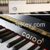 carod black upright piano size C23B