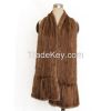 American mink knit scaf fur long scarf