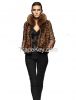 mink coat with down feather sleeves fox collar