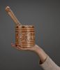 Carved mortar and pestle, Wooden mortar and pestle