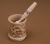 Wooden mortar with pestle