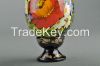 Decorative egg with a holder "Bird in flowers"