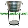 large metal ice bucket  party tub  party cooler galvanized bucket