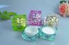 Square cystal plastic acrylic cosmetic cream jars container