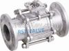 STAINLESS STEEL 3PC FLANGED END BALL VALVE, GB/ASME/DIN