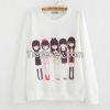  Korean women loose round neck sweater