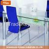 DT-2015A Rectangular Glass Top Double Layer Dining Tables