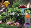 plastic mushroom stake solar light for garden decoration