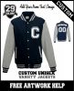 custom printed Letterman varsity jackets sweatshirts add your logo or image