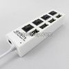 4-Port USB 2.0 Hub with Individual Power switches and LEDs.