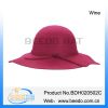 2015 hot selling women ladies wool felt wide brim floppy hat cloche hat 