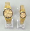 Gold Alloy Couple Watches