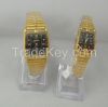 Gold Alloy Couple Watches