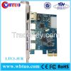 PCIE to 3port usb3.0 with RJ45 female 10GB lan ethetnet converter card