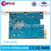 PCIE to 3port usb3.0 with RJ45 female 10GB lan ethetnet converter card