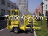 CE marked 8m Trailer mounted Single mast aerial work platform