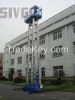 Safe and relaible Four mast aluminum alloy aerial work platform with capacity 300kg