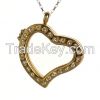 Fashion living glass lockets with floating charms for necklace