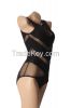 2015 Low Cut Sheer Mesh Swimwear Sexy Bodysuit One piece Swim suit Women One pieces Bathing suits Black White Maillot de bain