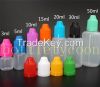 Empty E Liquid Plastic Dropper Bottles with Child Proof Bottle caps Ti