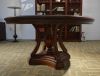 American country style accent wood dining room chairs Antique natural Color wooden Dining Table