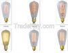 ST64 Thomas Edison Carbon filament bulbs lighting retro wall lights 15w e27 lamps edison style incandescent bulb