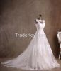 Elegant A Line Sweetheat Floor Length Lace Wedding Dresses with Beads