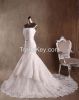 Elegant Mermaid Strapless Floor Length Lace Wedding Dresses with Beads