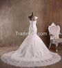 Elegant Mermaid Strapless Floor Length Lace Wedding Dresses with Beads