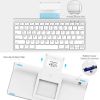 Ultra Slim Sliding Stand Universal Wireless Bluetooth Keyboard Compatible Apple iOS iPad Pro Mini Air iPhone, Android Galaxy Tab Smartphones, Windows PC