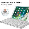 Ultra Slim Sliding Stand Universal Wireless Bluetooth Keyboard Compatible Apple iOS iPad Pro Mini Air iPhone, Android Galaxy Tab Smartphones, Windows PC