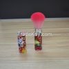 Fiber retractable makeup brush red colorful flower design hot product