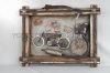 Framed Antique Motorcycle Model